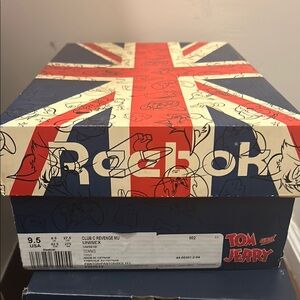 Reebok Tom and Jerry Sneakers Club C Rare Never Worn brown suede